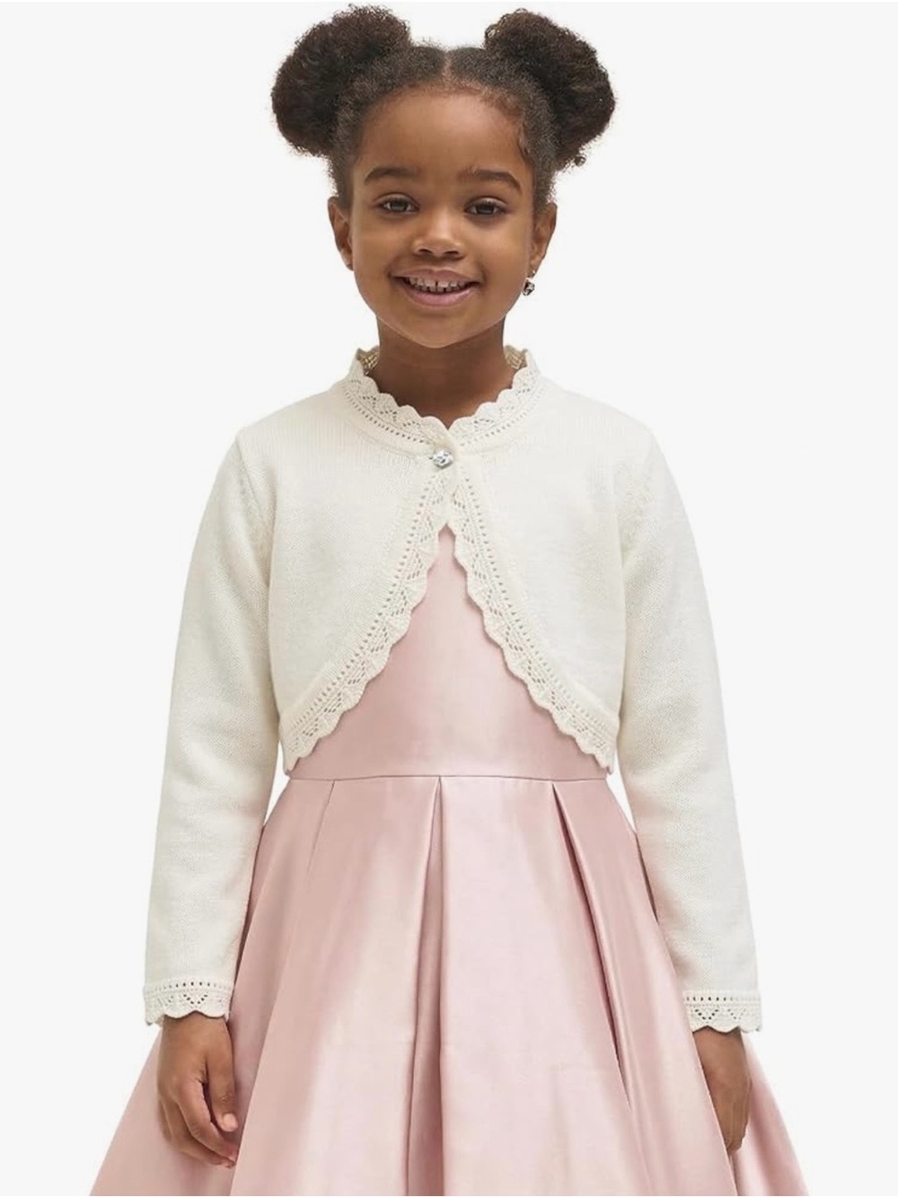 Lilax Little Girls' Knit Long Sleeve Button Closure  Cardigan Shrug size 9 NWOT